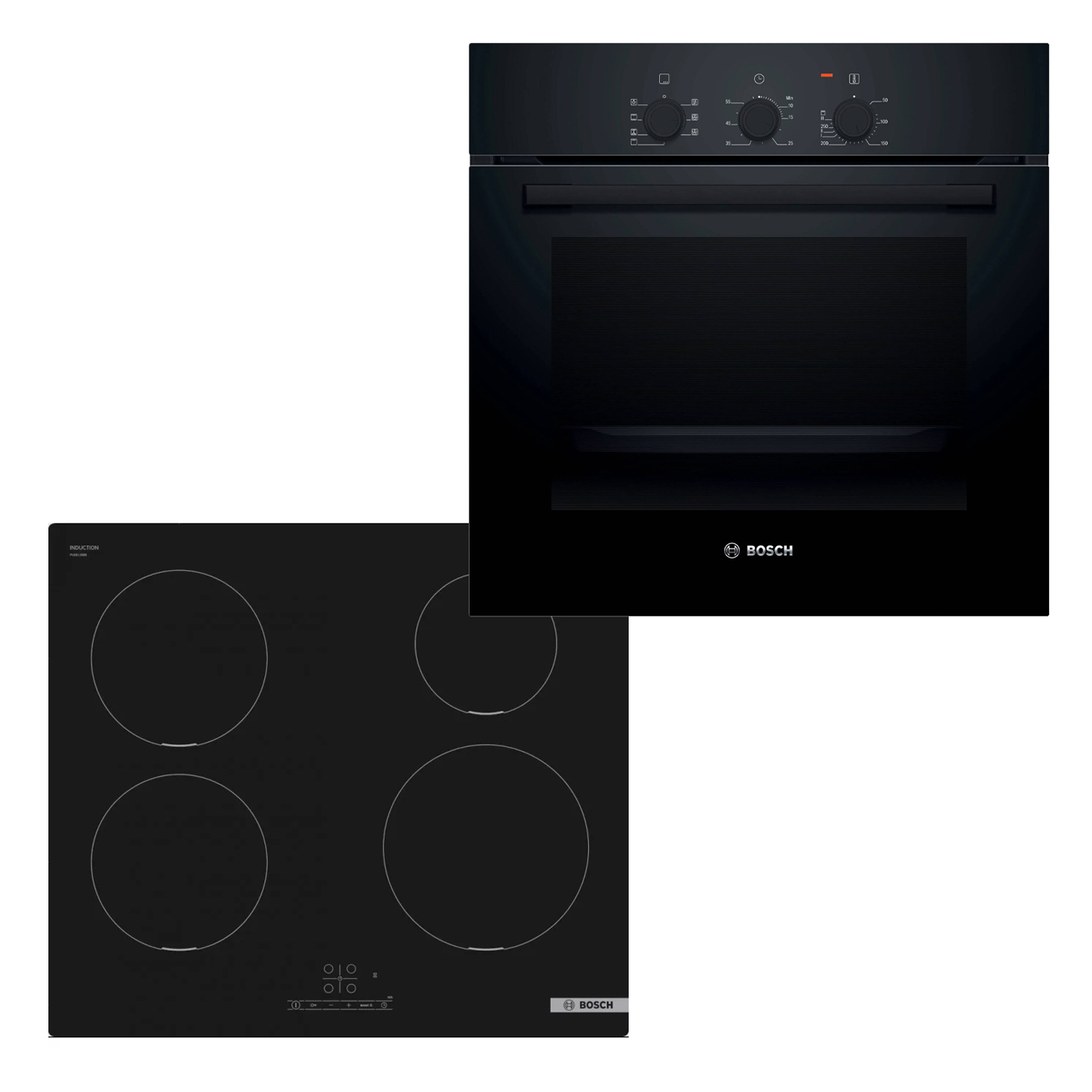 Bosch HBF011BA2 oven and PUE611BB5D induction hob in a modern kitchen setup